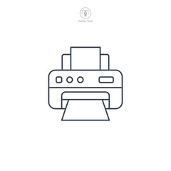 Printer icon symbol vector illustration isolated on white background