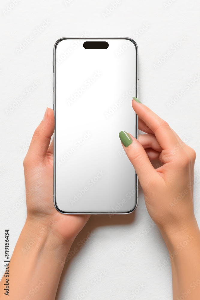 Wall mural Phone screen png product mockup, transparent design