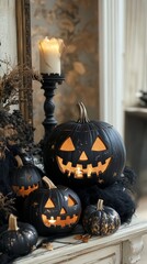 Obraz premium Autumnal Halloween Doorway Welcoming Trick-or-Treaters