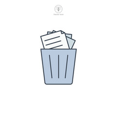 Trash Can Delete Document icon symbol vector illustration isolated on white background