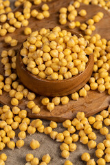 wet chickpeas porridge during cooking