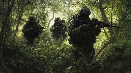 Soldiers Advance: A Powerful Image of Combat