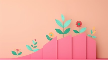 A conceptual illustration of financial growth and development, incorporating abstract elements like charts and arrows. The minimalist layout ensures focus on the core message, with room for editorial