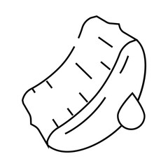 cut aloe vera line icon vector. cut aloe vera sign. isolated contour symbol black illustration