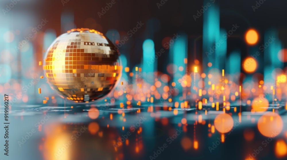 Poster a symbolic representation of financial concepts and global market expansion, depicted through a glob