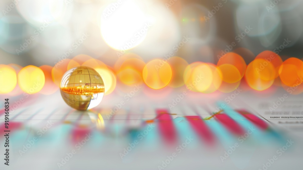 Poster an elegant and professional composition featuring financial charts and graphs, symbolizing pension p