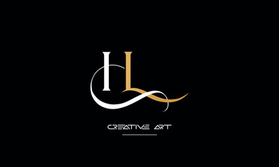 HL, LH, H, L abstract letters logo monogram