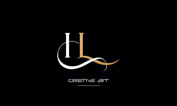 HL, LH, H, L abstract letters logo monogram