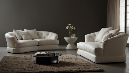 modern living room with sofa