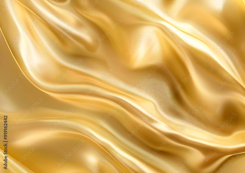 Poster a sleek and modern background with golden yellow tones, featuring soft curves that create an elegant