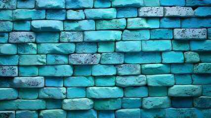 Aqua blue color on a solid stone wall as background texture. beautiful modern retro color
blue tiles texture