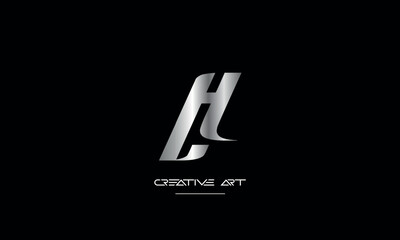 HL, LH, H, L abstract letters logo monogram