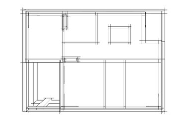 house building sketch architecture 3d illustration