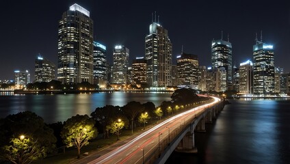 Obraz premium city harbour bridge