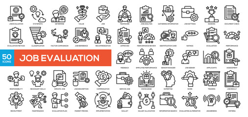 job evaluation Icon Collection