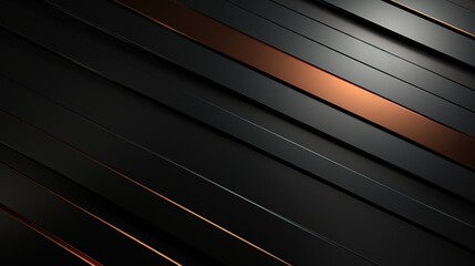 Obraz premium Abstract black and copper stripes background.