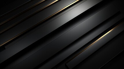 Obraz premium Abstract black and gold background with diagonal stripes.