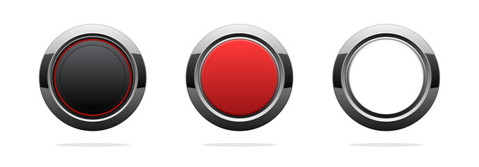 Buttons realistic illustration collection.