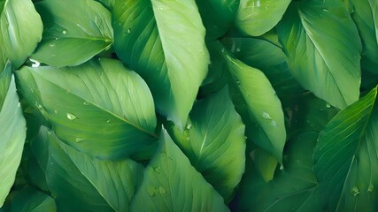 summer nature green leaves abstract background

