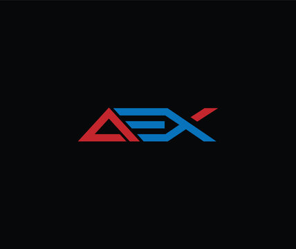 Initial letter AEX logo design. AEX logo design