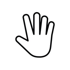 hand tool icon pan tool, computer mouse cursor Flat Style outline