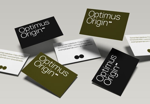 Business Card Landscape Mockup