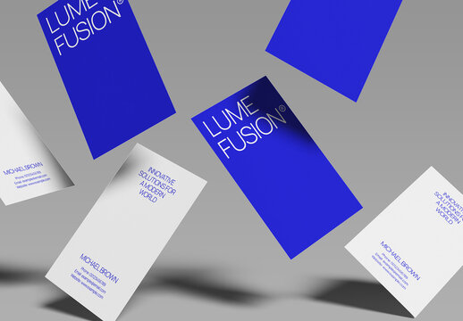 Business Card Portrait Mockup