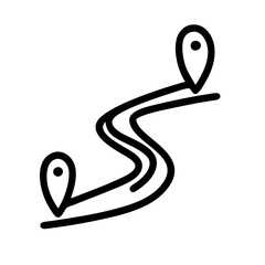 Obraz premium Road Icon, Path Icon, Halloween Symbol, Outline Style, White Background