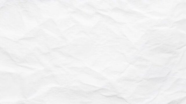 Background animation of white crumpled paper. Stop-motion, cartoon animation of white crumpled paper background. Dynamic looping background.