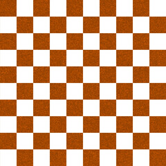 Illustration orange glitter checkerboard squares background that repeats and seamless