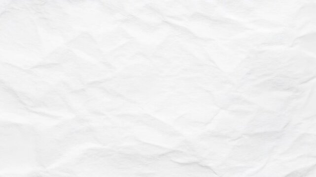 Background animation of white crumpled paper. Stop-motion, cartoon animation of white crumpled paper background. Dynamic looping background.