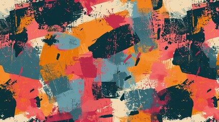 Fototapeta premium Abstract multicolored seamless pattern 