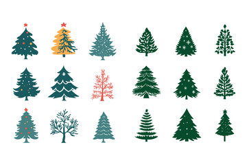 Christmas tree vector silhouette 