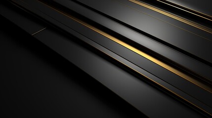 Abstract black and gold diagonal lines background.