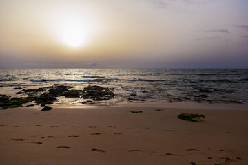 sunset on the beach