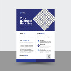 Company Modern Creative Clean Blue Business Flyer Vector Template Design. Business Flyer Design For Business And Personal  Use. 