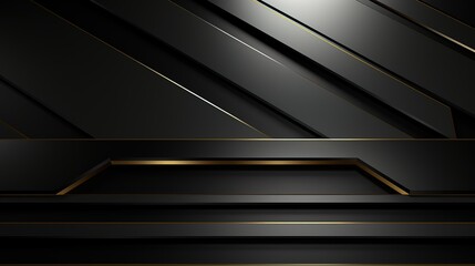 Abstract black and gold geometric background.