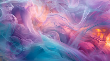 Obraz premium A colorful, swirling smokey background with a purple and blue hue. 