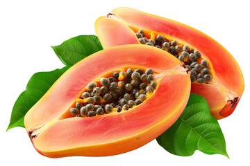 papaya isolated 