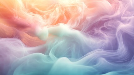 Fototapeta premium Abstract Swirling Pastel Smoke with Light Flare