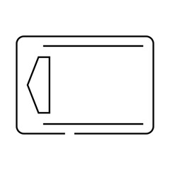 cutting board line icon vector. cutting board sign. isolated contour symbol black illustration