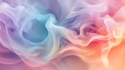 Obraz premium Abstract Swirling Smoke with Pastel Color Palette