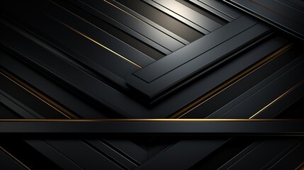 Obraz premium Abstract black and gold geometric background.
