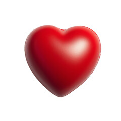 A vibrant red heart symbolizing love and affection. Perfect for romantic themes and creative designs.