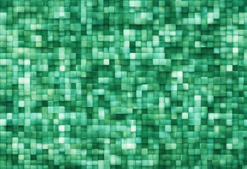 Fototapeta premium Green and blue colored pixel art technology design background isolated on white or transparent