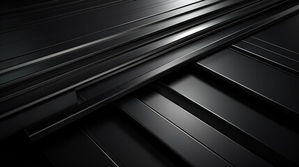 Abstract black geometric background with diagonal lines.