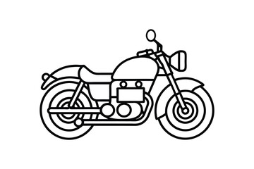 Fototapeta premium Motorcycle Line Art Illustration Background