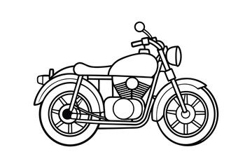 Fototapeta premium Motorcycle Line Art Illustration Background