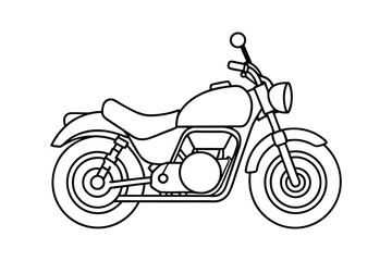 Motorcycle Line Art Illustration Background