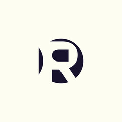 Letter R design element vector  idea with creative concept